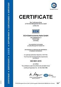 ISO 9001:2015 Certificate